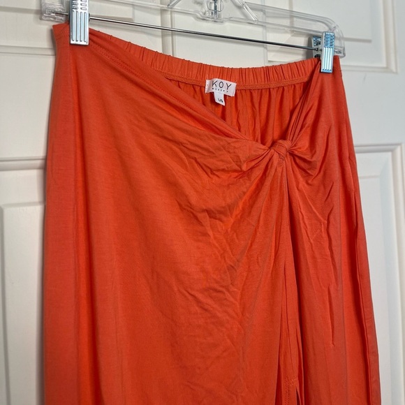 NWOT Laguna Side Knot Maxi Skirt - Koy Resort - Coral Punch L - Picture 4 of 13
